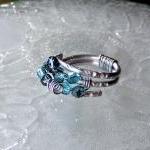 Blue Wire Wrapped Cluster R..