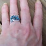 Blue Wire Wrapped Cluster R..