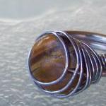 Tiger Eye Wire Wrapped Ring..