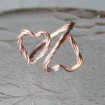 Cuff Ring - Double Hearts W..