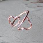 Cuff Ring - Double Hearts W..