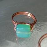 Ring size 6.5 - Aqua Blue a..