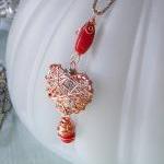 Wire Wrapped Art Pendant Or..