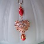 Wire Wrapped Art Pendant Or..