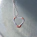 Textured Silver Tone Heart ..