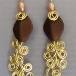 Dangling Earring Pair, Gold..