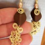 Dangling Earring Pair, Gold..