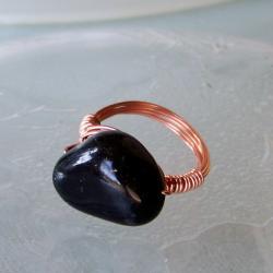 Ring size 7.5 - Twisted Copper Wire Wrapped OOAK Art Ring
