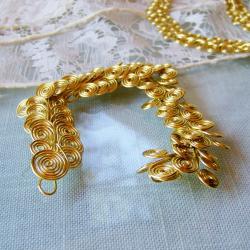 Bracelet, Brass Egyptian Swirl Link